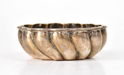 Lot 844 - A hallmarked silver dish, with gadrooned edges...