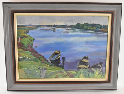 Lot 154 - UNATTRIBUTED; oil on board, shipping scene,...