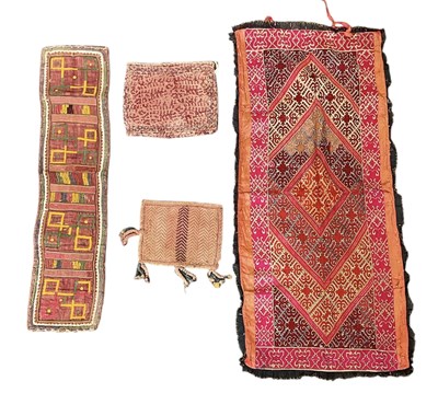 Lot 602 - An early 20th century Indian embroidered...