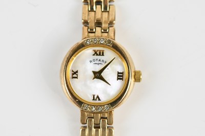 Lot 1658 - ROTARY; a lady's yellow metal wristwatch, with...