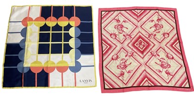 Lot 441 - EMANUEL UNGARO; a floral decorated pink ground...