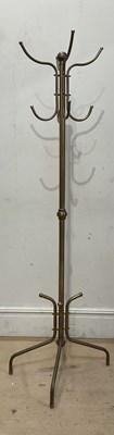 Lot 1056 - A decorative brass coat/hat stand, height 180cm.