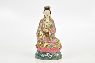 Lot 105 - A 20th century Famille Rose Chinese figure of...