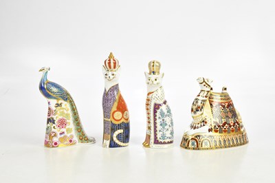 Lot 131 - ROYAL CROWN DERBY; two cats from the Royal...
