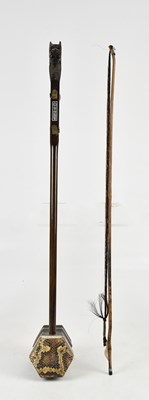 Lot 1129 - A cased erhu, with bow.