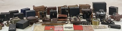 Lot 27 - A quantity of cameras and binoculars, the...