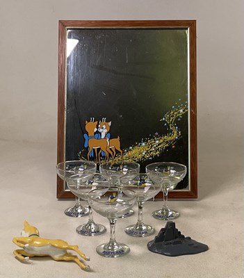 Lot 219 - BABYCHAM; six unboxed glasses, together with a...