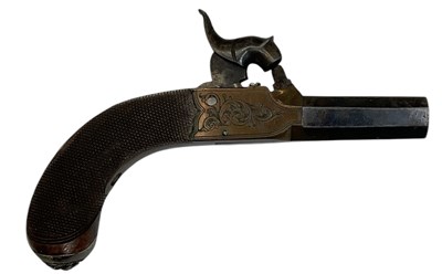 Lot 370 - A 19th century percussion cap muff pistol,...