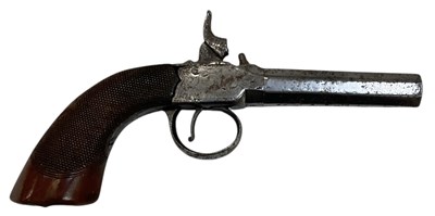 Lot 371 - A 19th century percussion cap muff pistol,...
