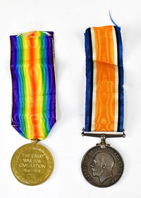 Lot 424 - A pair of WWI medals, awarded to Pte. A....