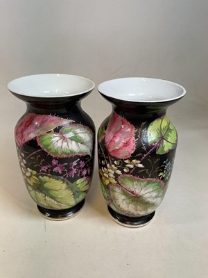 Lot 217 - A pair of late Victorian leaf and flower...