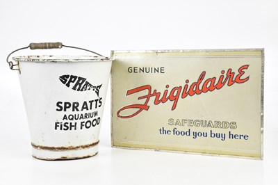 Lot 1266 - A Spratts Fish Food enamel advertising bucket...