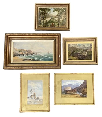 Lot 233 - G M PRICHARD; watercolour, two figures...