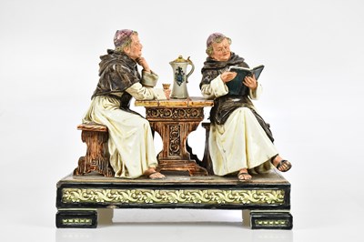 Lot 132 - A late 19th century Continental faience figure...