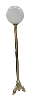 Lot 98 - An early 20th century brass standard lamp,...