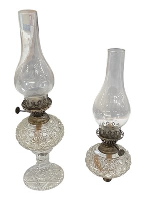 Lot 97 - A pair of early 20th century cut glass oil...