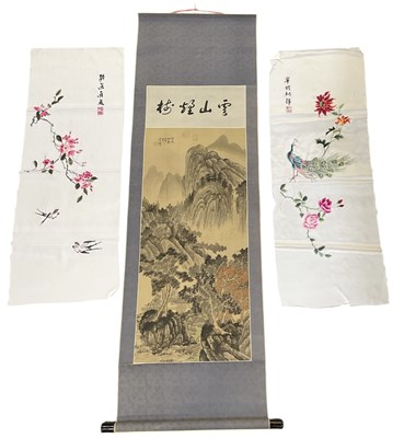 Lot 675 - An early 20th century Chinese scroll...