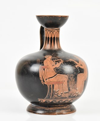 Lot 192 - An Ancient Greek style squat lekythos,...