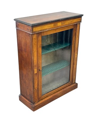 Lot 2146 - A Victorian inlaid walnut pier cabinet, the...