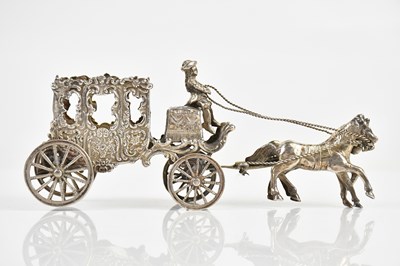 Lot 1500 - BERTHOLD MULLER; a Hanau silver miniature...