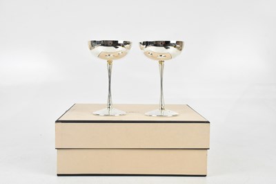 Lot 1448 - LINKS OF LONDON; a pair of boxed goblets.