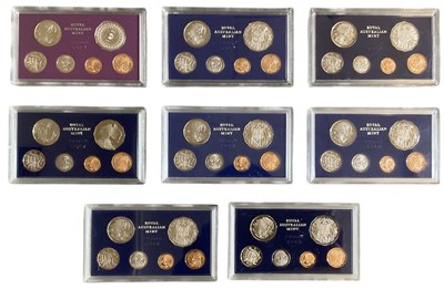 Lot 1425 - ROYAL AUSTRALIAN MINT; seven proof coin sets,...