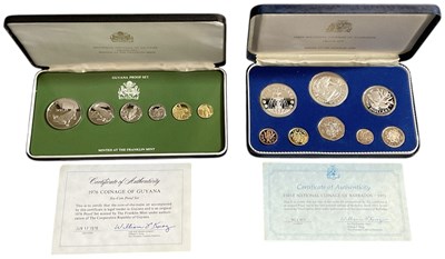 Lot 1450 - FRANKLIN MINT; a cased proof six coin 1976...