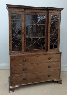 Lot 2101 - A Victorian mahogany bookcase, the upper...