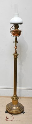 Lot 2402 - A Victorian brass and copper adjustable...