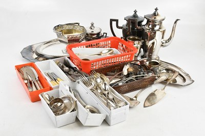 Lot 1443 - A large collection of assorted silver plate...