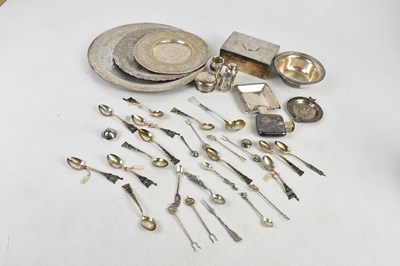 Lot 1484 - A collection of hallmarked silver, sterling...