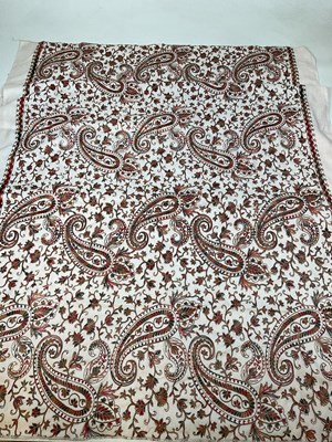 Lot 172 - A floral embroidered shawl, 225 x 106cm.