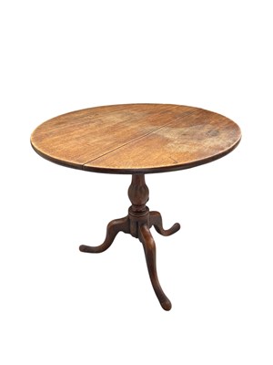 Lot 2270 - An 18th century mahogany tilt-top tripod table.