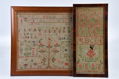 Lot 1687 - A 19th century alphabet sampler by Janet Dods,...