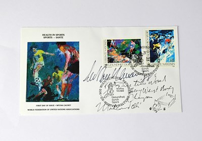 Lot 661 - MUHAMMED ALI; a first day cover signed by the...