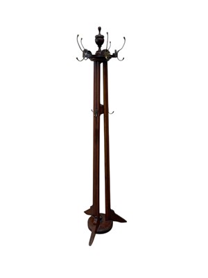 Lot 2155 - A good Victorian carved mahogany coat/hat...