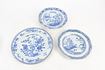 Lot 102 - Two circa 1800 Chinese blue and white Export...