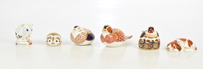 Lot 150 - ROYAL CROWN DERBY; five animal form...