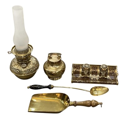 Lot 459 - Five items of vintage brassware, comprising a...