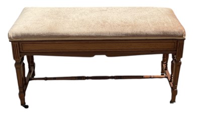 Lot 55 - An early 20th century Edwardian mahogany duet...
