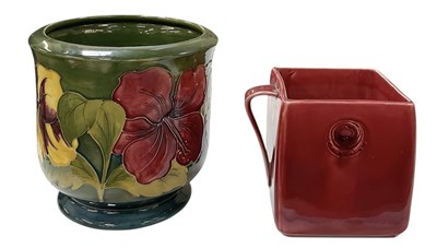 Lot 486 - WILLIAM MOORCROFT; an early 20th century twin...