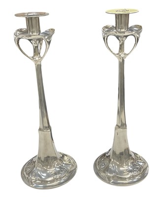Lot 451 - LIBERTY & CO; a pair of Arts and Crafts style...