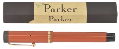 Lot 291 - PARKER; a 1930s Duofold Big Red fountain pen,...