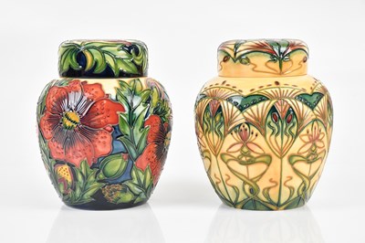 Lot 284 - RACHEL BISHOP FOR MOORCROFT; a ginger jar and...