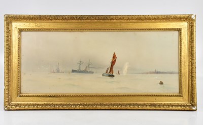 Lot 506 - GARMAN MORRIS; watercolour, 'On The Thames Off...