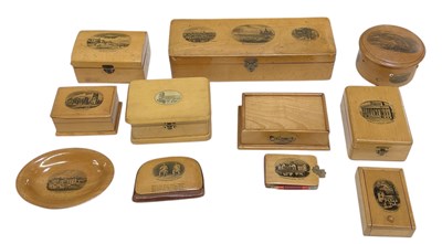 Lot 348 - MAUCHLINE WARE; ten pieces comprising a...