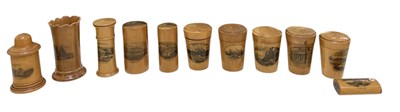 Lot 351 - MAUCHLINE WARE; a quantity of eleven items...