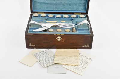 Lot 1311 - A 19th century mahogany and mother of pearl...