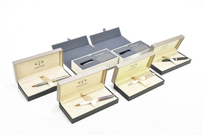 Lot 1339 - PARKER; six boxed Sonnet ballpoint pens (6).
