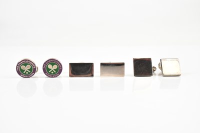 Lot 1639 - Three pairs of modern hallmarked silver...
